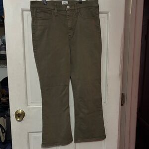 J. Crew Olive Green Flare Jeans